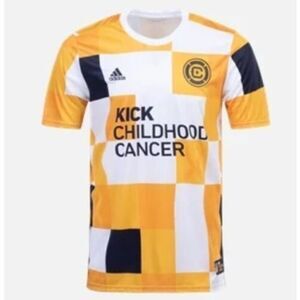 NWT ADIDAS CHICAGO FIRE  MLS KICK CHILDHOOD CANCER  PreMatch Warm Up Jersey  lrg